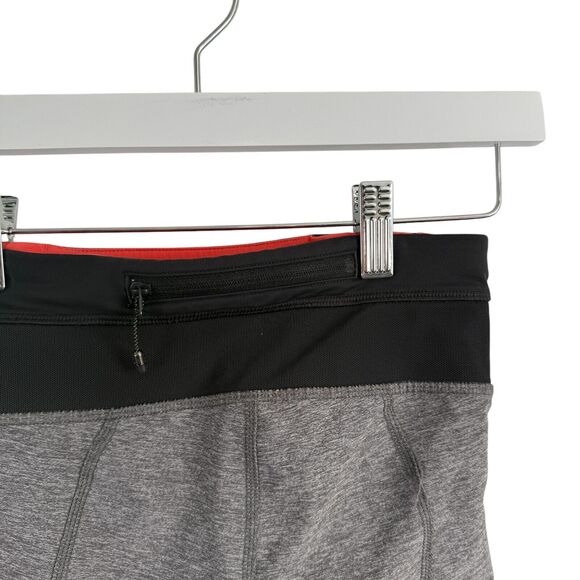 Lululemon Mesh With Me Grey Crop Leggings 18" Active Gym Run Low Rise Womens 2 - Picture 4 of 6